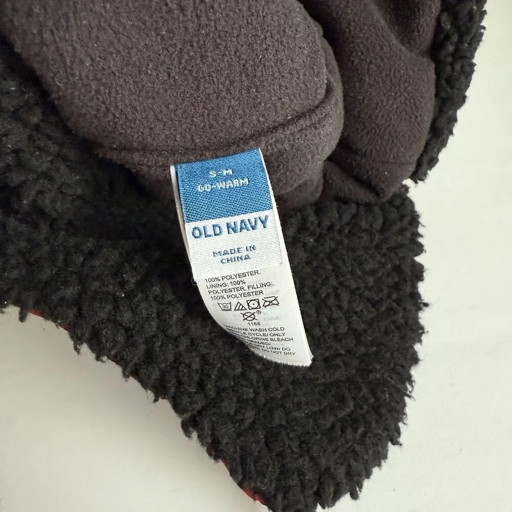Old Navy Kids Quilted Trapper Hat Red Buffalo Print Ear Flaps Cousin Eddie S/M